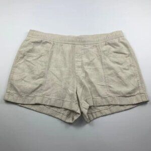 Old Navy Flax Linen Blend High Rise Pull On Shorts L